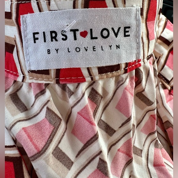 First Love by Lovelyn Pleated Geometric Skirt NWT - Picture 5 of 6